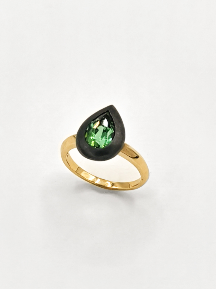 Anello 'Due Toni' con Tormalina Mint  