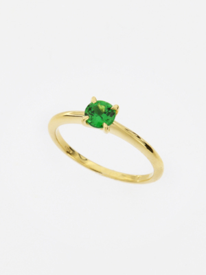 Anello Solitario con Tsavorite 