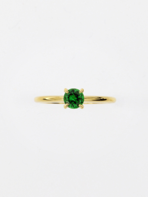 Anello Solitario con Tsavorite 