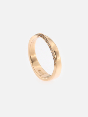 Anello Möbius con Diamanti brown 