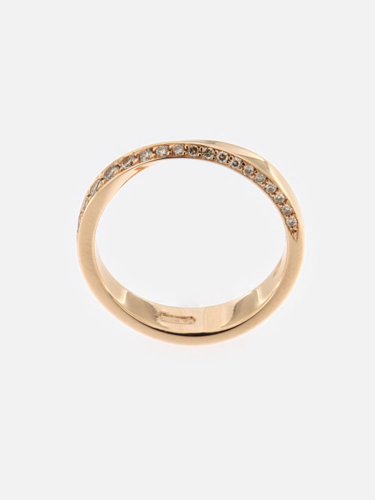 Anello Möbius con Diamanti brown  